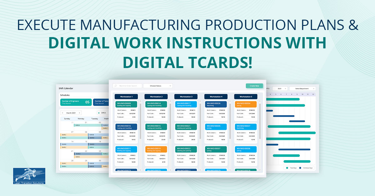 digital work instructions with TCard system