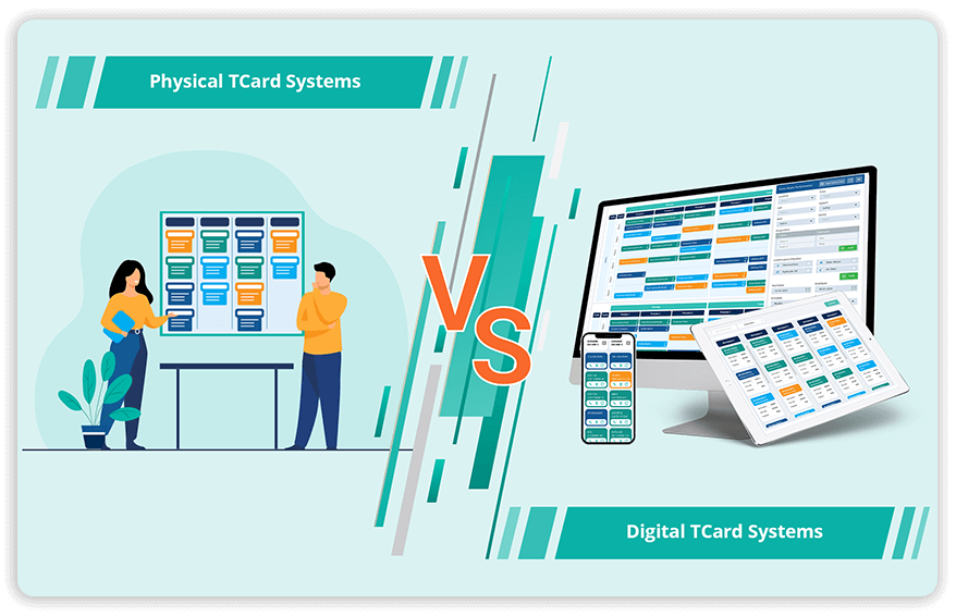 Difference between Physical Digital and Digital Tcard Systems