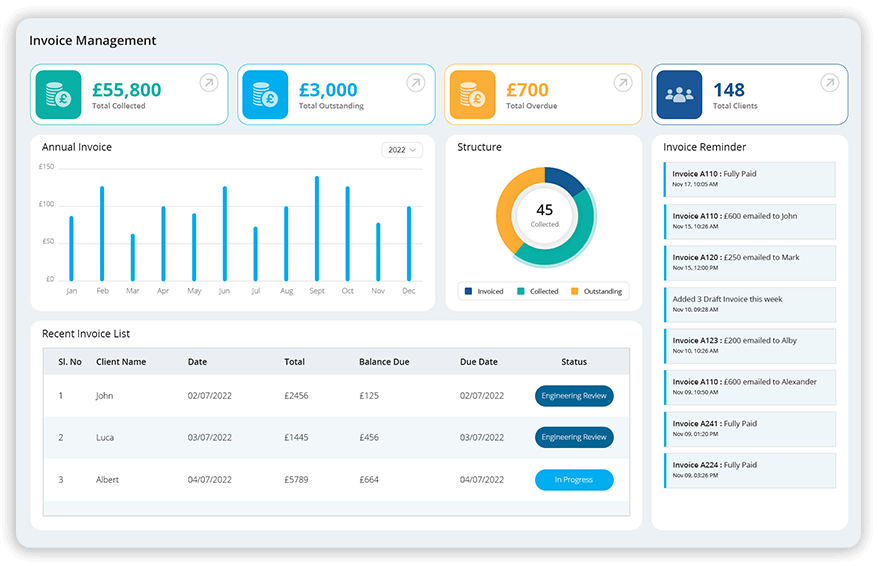 hvac management software invoice