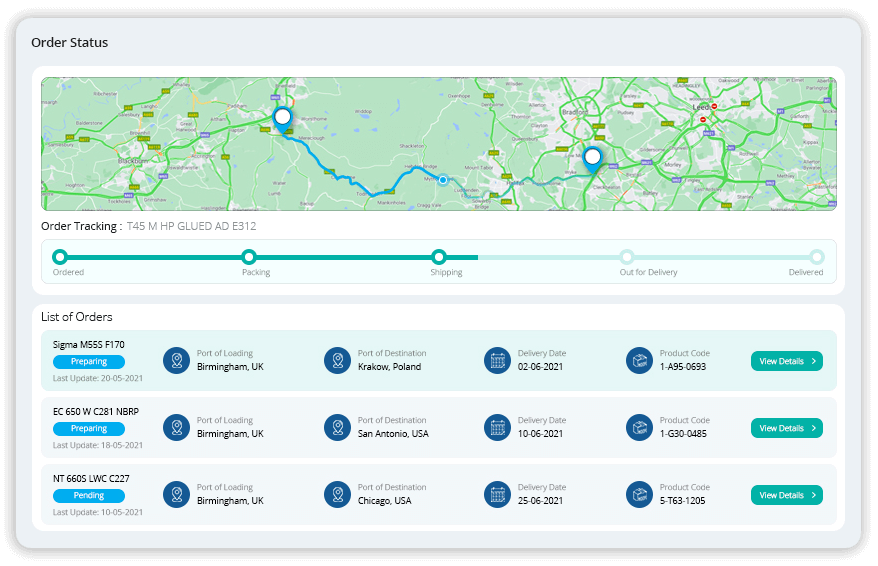 Tcard construction inventory management