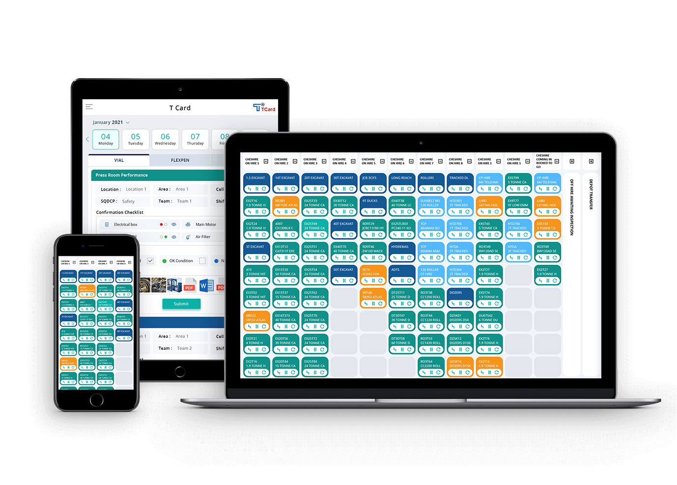 Tcard system planthire